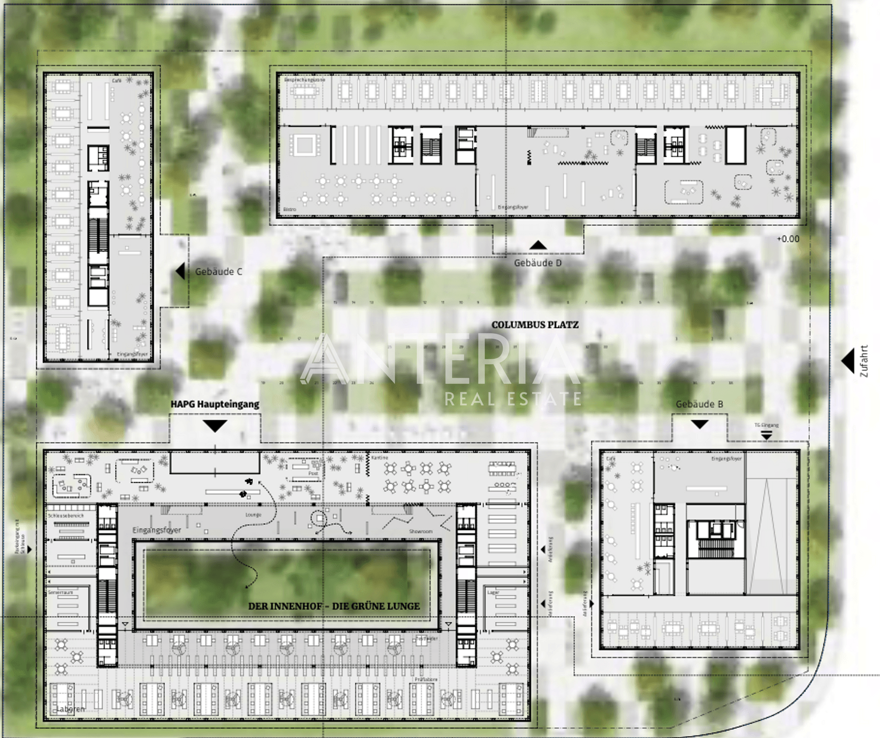 Gesamtgrundriss Hitachi Columbus Campus