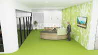 CONNEXT: Großzügiges Büroflächenangebot mit viel Gestaltungspotential - Ausbaubeispiel Empfang