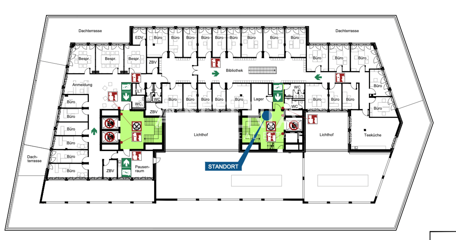 Grundriss Penthouse-Büro 4.OG