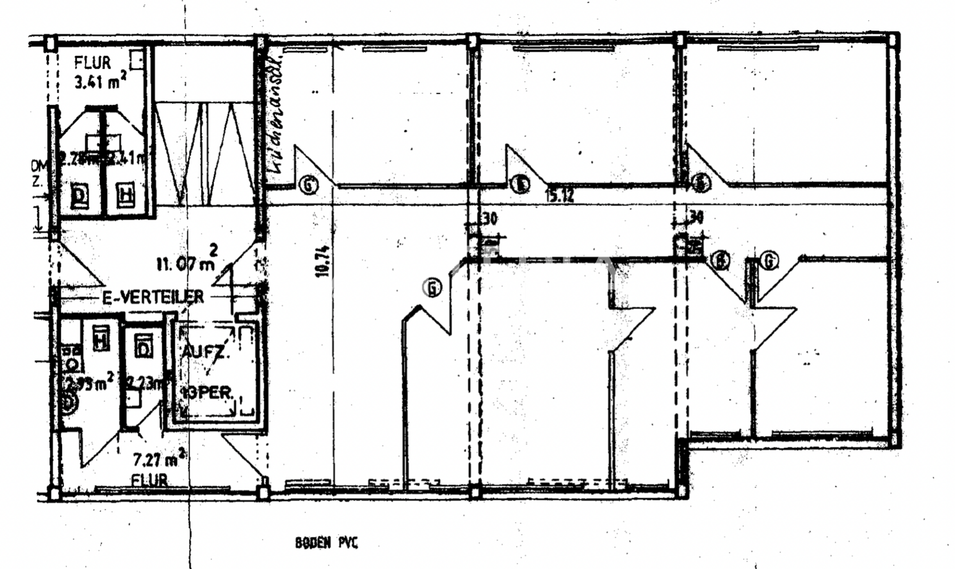 Grundriss Einheit 2.OG rechts