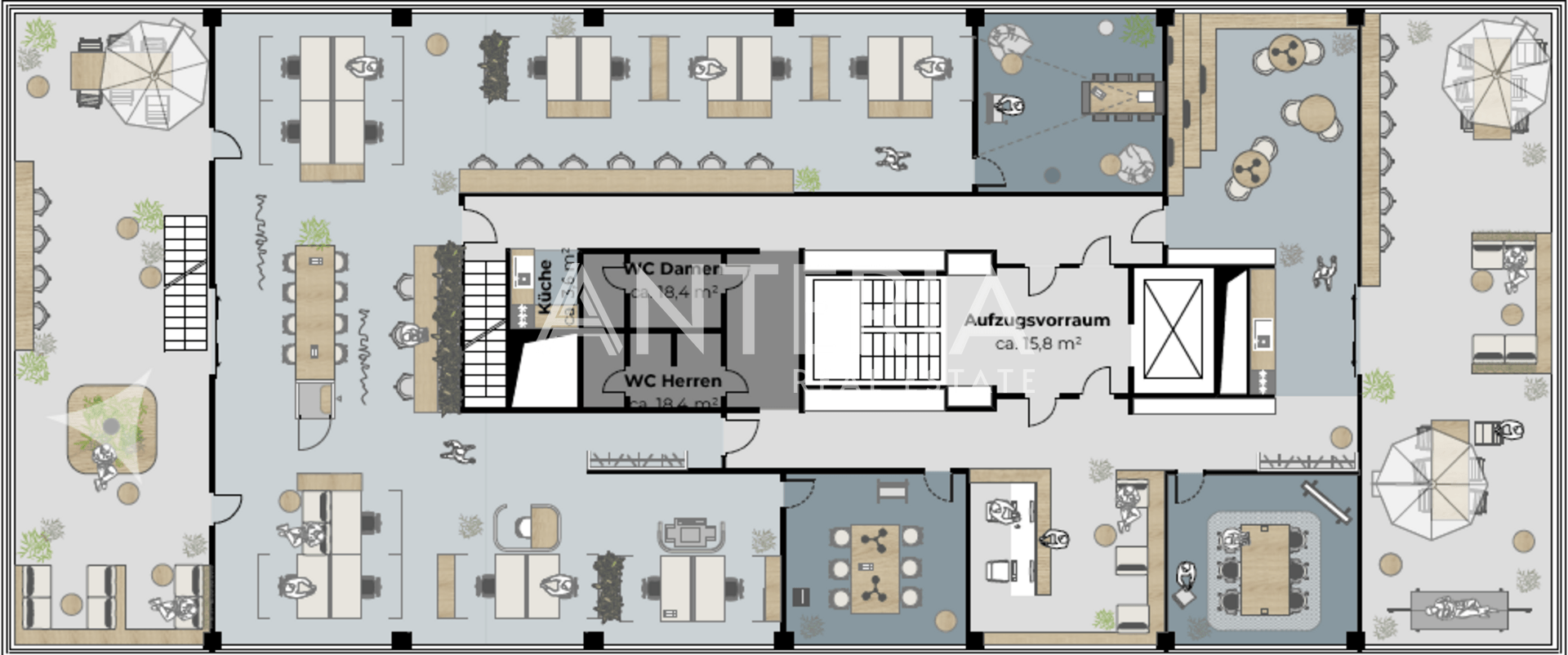 6. Obergeschoss inkl. 2 Dachterrassen